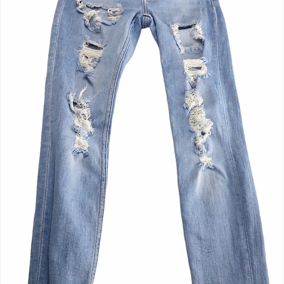 Bershka Mid Rise Ripped Jeans Size 02 - Picture 11 of 11
